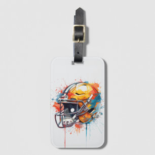 Inspirierende Motivierende Fußballhelm Gepäckanhänger