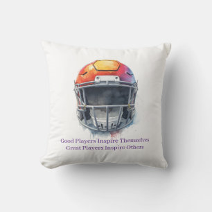 Inspirierende Motivierende Fußballhelm Kissen