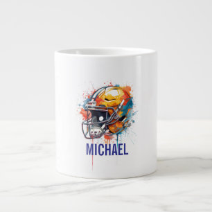 Inspirierende Motivierende Fußballhelm Name Jumbo-Tasse