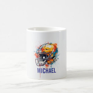 Inspirierende Motivierende Fußballhelm Name Kaffeetasse