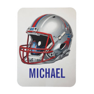 Inspirierende Motivierende Fußballhelm Name Magnet