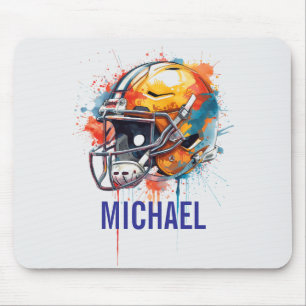 Inspirierende Motivierende Fußballhelm Name Mousepad