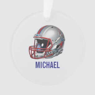 Inspirierende Motivierende Fußballhelm Name Ornament