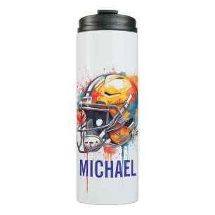 Inspirierende Motivierende Fußballhelm Name Thermosbecher
