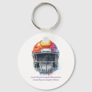 Inspirierende Motivierende Fußballhelm Schlüsselanhänger