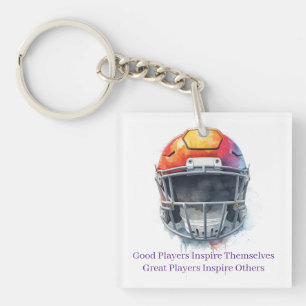 Inspirierende Motivierende Fußballhelm Schlüsselanhänger