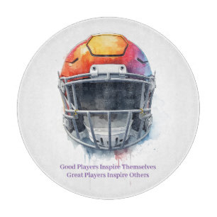 Inspirierende Motivierende Fußballhelm  Schneidebrett