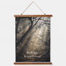 Inspirierende Motivierende Individuelle Zitate  Wandteppich Mit Holzrahmen