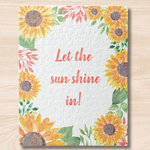 Inspirierende Motivierende Sonnenblume Puzzle
