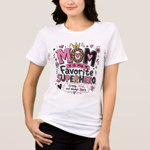 Inspirierende Mutter Lieblings-Superheld Tri-Blend Shirt