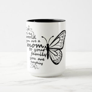 Inspirierende Mutter Schmetterling Tasse