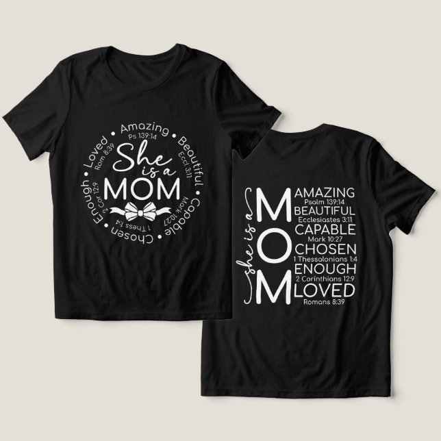 Inspirierende Mutter Tri-Blend Shirt (Design Vorderseite & Rückseite)
