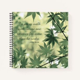 Inspirierende Natur John Muir Zitat Botanisch Notizbuch