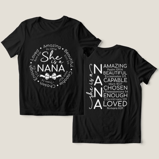 Inspirierende Oma Tri-Blend Shirt (Design Vorderseite & Rückseite)