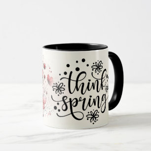 Inspirierende/positive Blumen-Zitat-Verpackung  Tasse