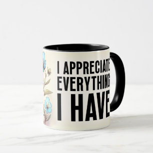 Inspirierende/Positive Blumen-Zitat-Verpackung  Tasse