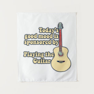 inspirierende positive Gitarren-Redewendungen Wandteppich