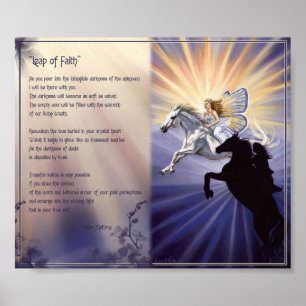 Inspirierende Poster mit dem Titel "Leap of Faith"