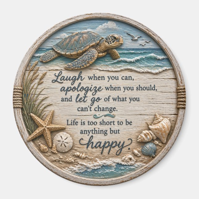 Inspirierende Schildkröte Magnet (Vorne)