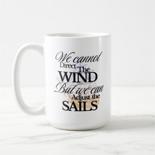 Inspirierende Schwarz-Weiß-Grafik im Vintage-Stil Kaffeetasse
