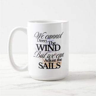 Inspirierende Schwarz-Weiß-Grafik im Vintage-Stil Kaffeetasse