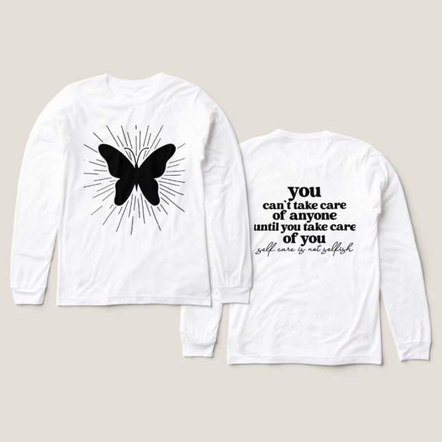 Inspirierende Selbstfürsorge Tri-Blend Shirt (Design Vorderseite & Rückseite)