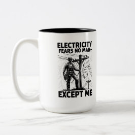 Inspirierende Silhouette eines Leitungsmonteurs Zi Zweifarbige Tasse