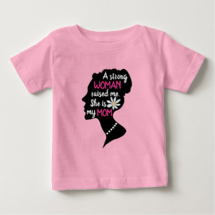 Inspirierende Starke Frau Rosa Muttertag Baby T-shirt