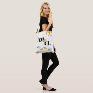 Inspirierende Tragetasche – AMEL Goldene Lotus für