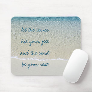 Inspirierende Türkisblaue Ozean-Surfwellen Mousepad