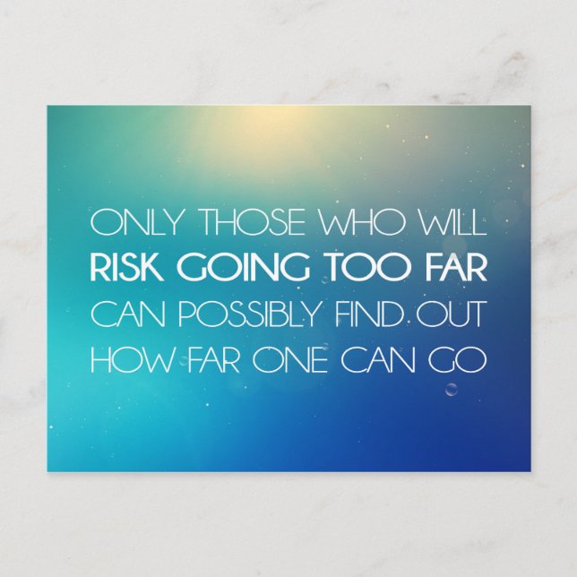 inspirierende und motivierend Zitate Postkarte (Vorderseite)