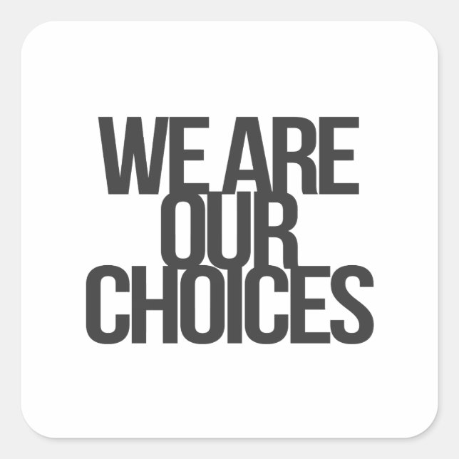 inspirierende und motivierend Zitate Quadratischer Aufkleber (Vorderseite)