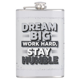 Inspirierende und motivierende typografische Zitat Flachmann