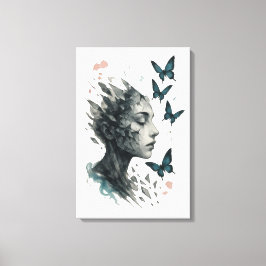 Inspirierende Wandkunst | Verwandlung des Schmette Leinwanddruck