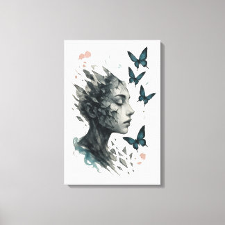 Inspirierende Wandkunst | Verwandlung des Schmette Leinwanddruck