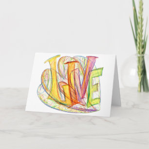Inspirierende Wort Live Art Karte