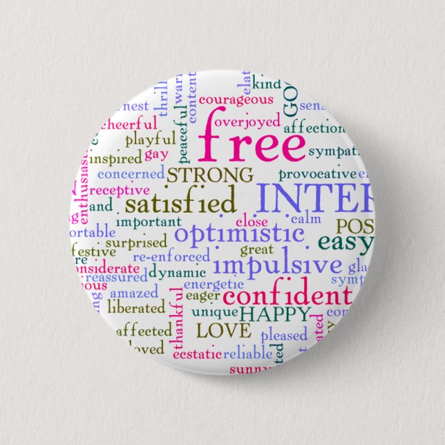 inspirierende Worte Button (Vorderseite)