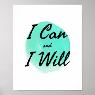 inspirierende Worte für Arbeit und Erfolg Poster