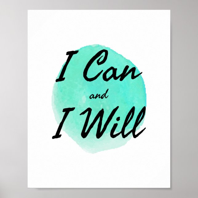 inspirierende Worte für Arbeit und Erfolg Poster (Vorne)