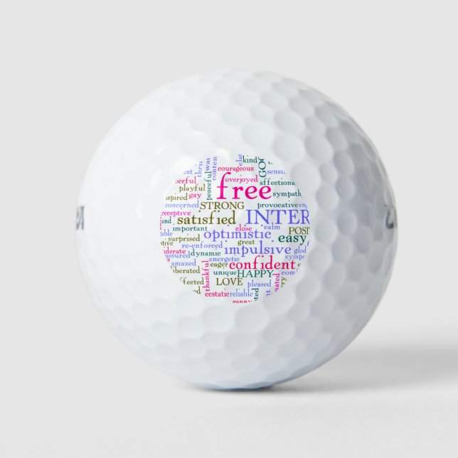 inspirierende Worte Golfball (Vorderseite)