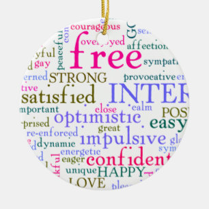 inspirierende Worte Keramik Ornament