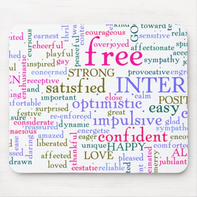 inspirierende Worte Mousepad (Vorne)