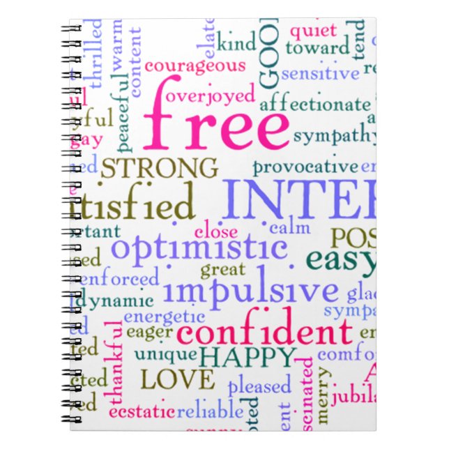 inspirierende Worte Notizblock (Vorderseite)