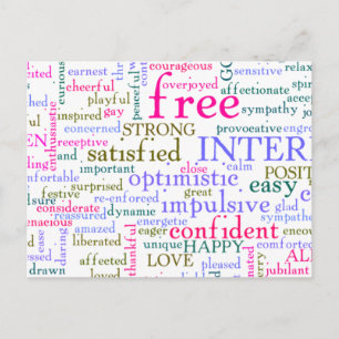 inspirierende Worte Postkarte