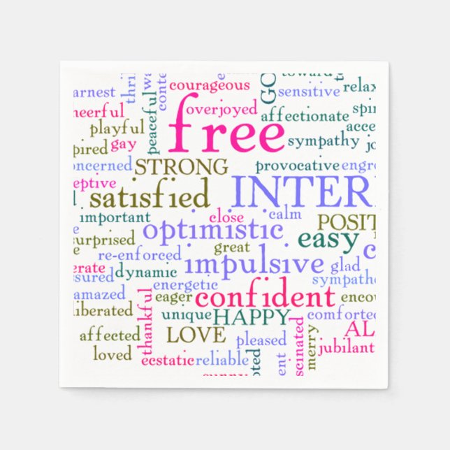 inspirierende Worte Serviette (Vorderseite)