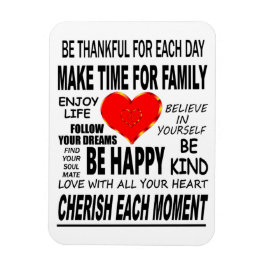 inspirierende Worte zum Leben Magnet