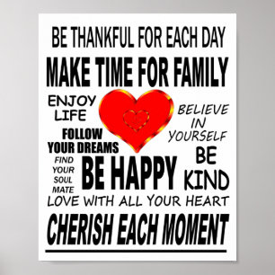 inspirierende Worte zum Leben Poster