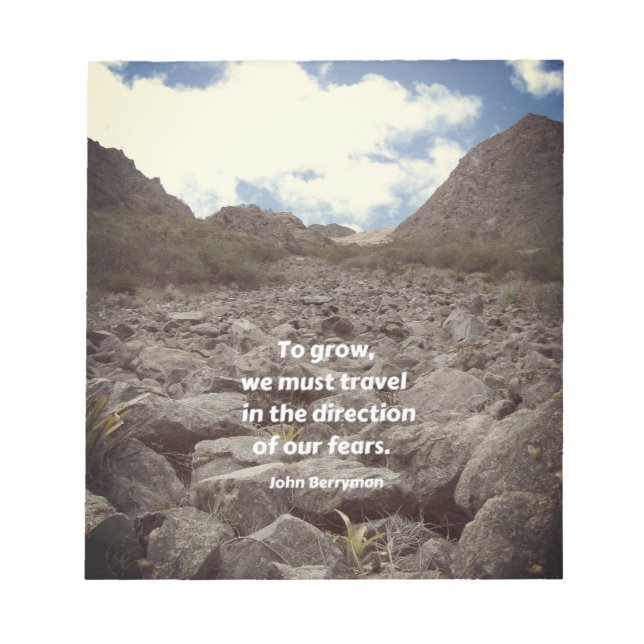 inspirierende Zeitschrift, "Zu wachsen. ." Notizblock (Vorderseite)