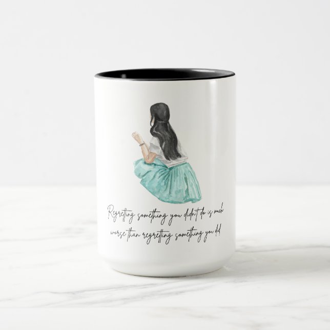 Inspirierende Zitat-Ästhetik-Kaffeetasse Tasse (Zentrum)