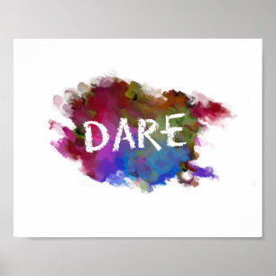 inspirierende Zitat Poster farbige Farbstriche